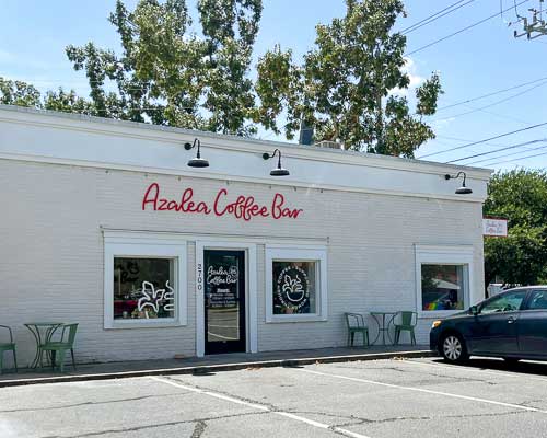 Exterior of Azaela Coffee Bar on Devine Street in Columbia, SC