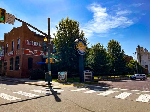 Intersection in the vista in downtown Columbia SC