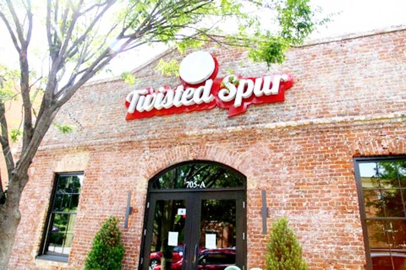 Exterior of Twisted Spur Brewery in The Vista district in Columbia, SC.