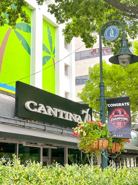 Exterior of Cantina 76 in Columbia's Main Street District.