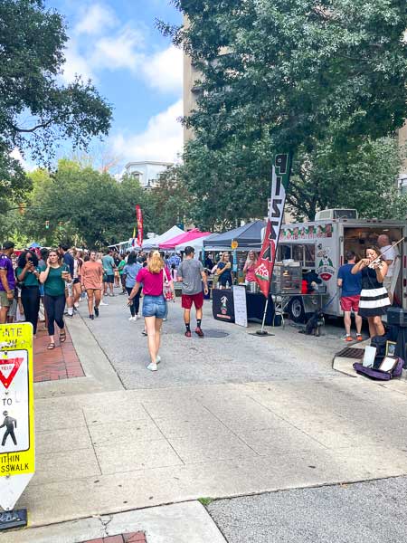 Main Street in Columbia, SC set up for Soda City Market