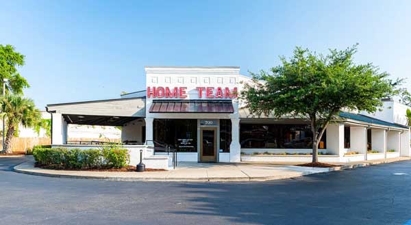 Exterior of Home Team BBQ in Five Points, Columbia, SC.