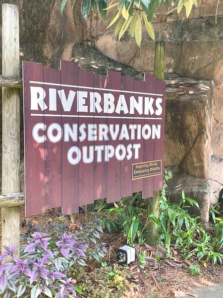 Riverbanks Conservatoin Outpost sign at Riverbanks Zoo in Columbia, SC