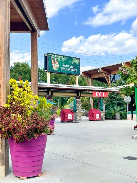 Exit of Riverbanks Zoo in Columbia, SC