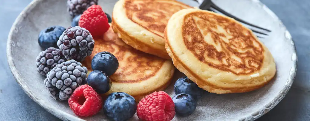pancakes and berries hero image