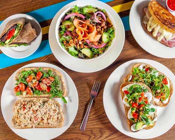 Lunch spread from Sound Bites Eatery in downtown Columbia, SC
