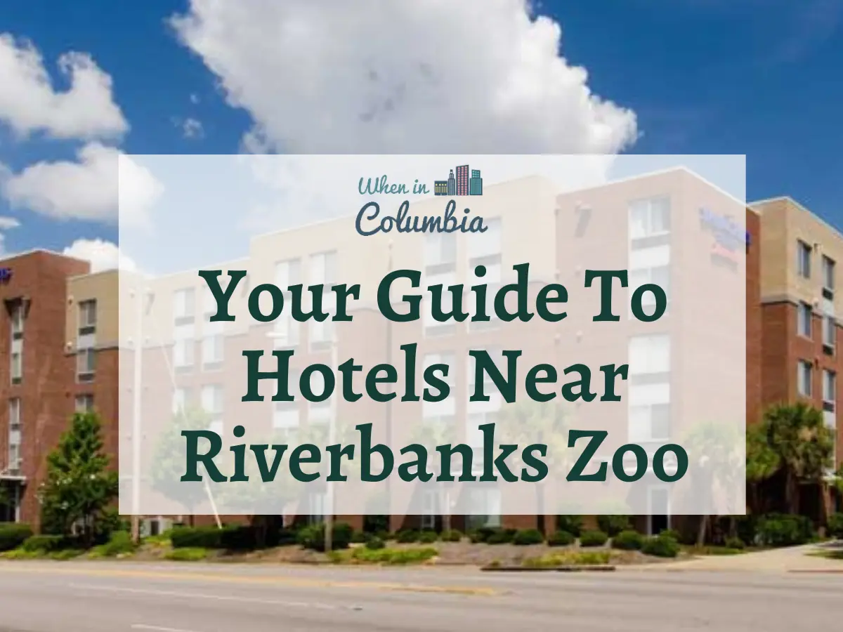 SpringHill Suites hotel with text "Your Guide To Hotels Near Riverbanks Zoo"